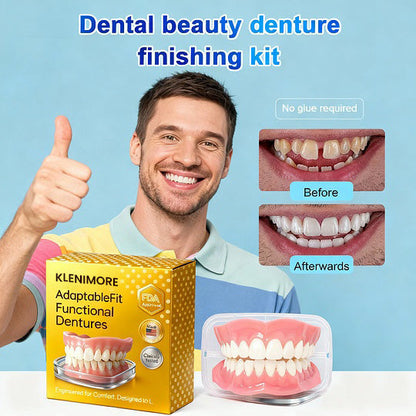 🦷 Realistic Upper & Lower Dentures – Natural Smile in Seconds ✨