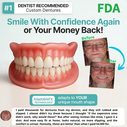 Final 4 Hours: 🌎Ends Today: 70% OFF! ⏰Eubuyercon™ Medical Full Denture with Strong Suctiond🦷American Dental Association(ADA) Certification✅
